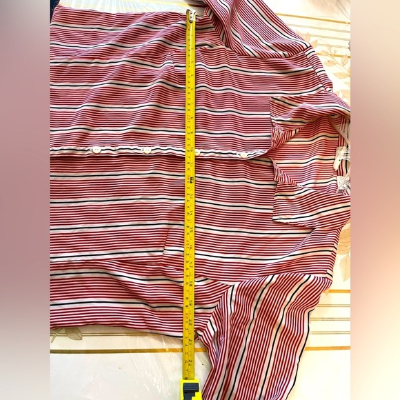 COVINGTON-women’s shirt Blouse Top Size LG Striped - Picture 5 of 6